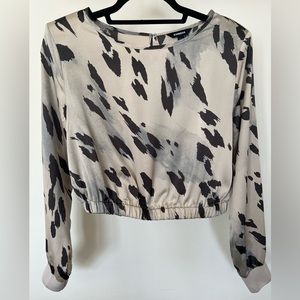 Express Cinch Waist Leopard Top